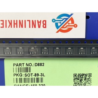 [Combo 20 chiếc] 2SD882 D882 Transistor NPN 3A 40V SOT-89