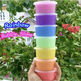 Basic Slime 6 màu cồng vồng siêu dễ thương nặng 250 gram - Chất Nhờn Slime Cao Cấp Giúp Thư Giãn