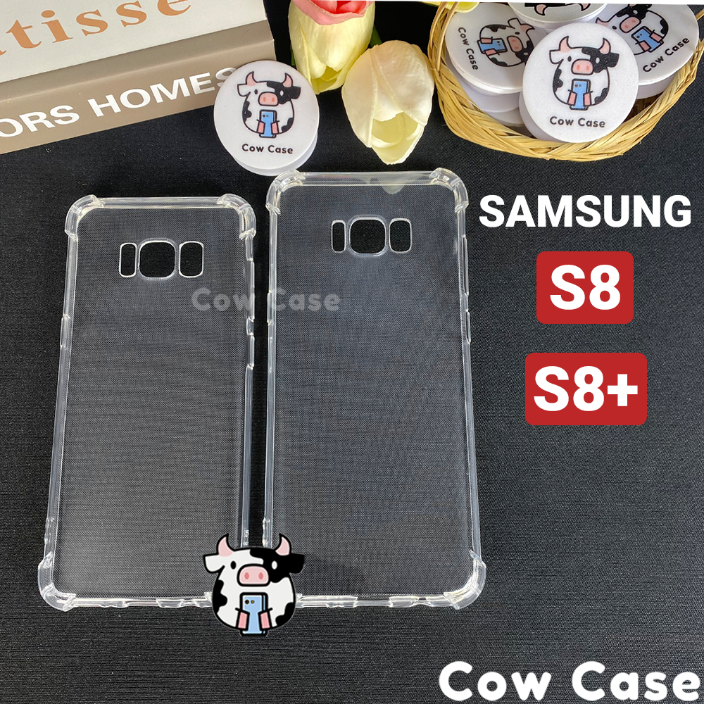 Ốp lưng Samsung S8 plus, S8+, S8 chống sốc silicon dẻo trong Cowcase | Vỏ điện thoại SS galaxy bảo vệ camera TRON