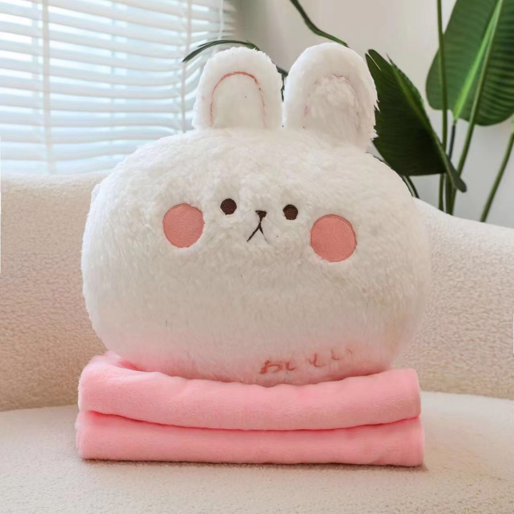 Bộ gối kèm chăn đầu thú lông cừu Fhome