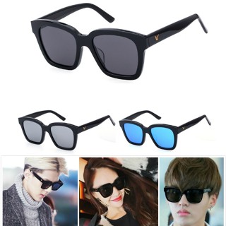 Mắt kính râm mát nữ nam thời trang chữ V chống tia UV gọng kính vuông phong cách Hàn Quốc đi chơi đi biển đẹp 204