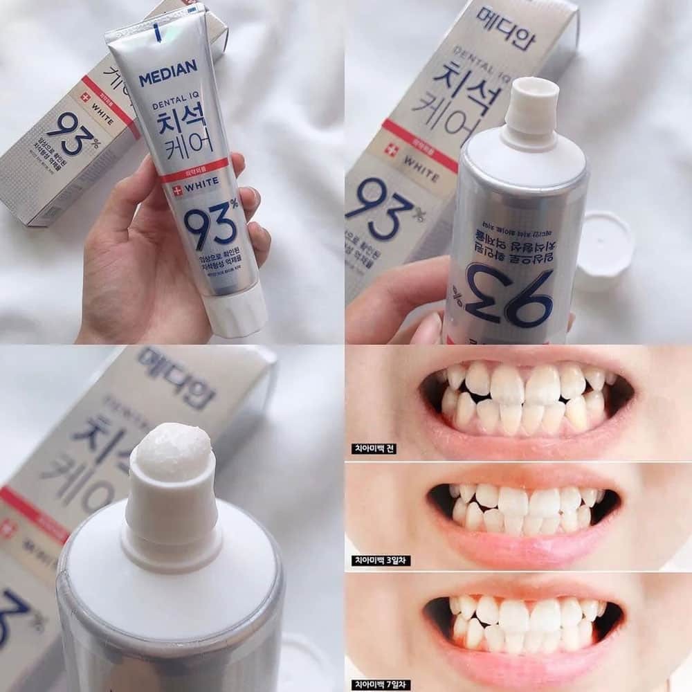 Kem đánh trắng răng trị hôi miệng Median Dental