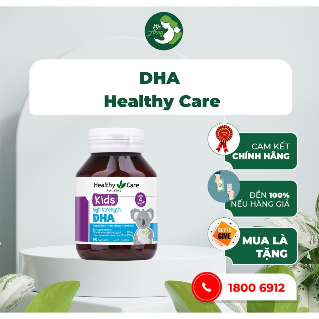 Viên uống Bổ sung DHA  hương chanh của ÚC cho bé Healthy Care Kids DHA 60 viên - [MẸ AKAY]