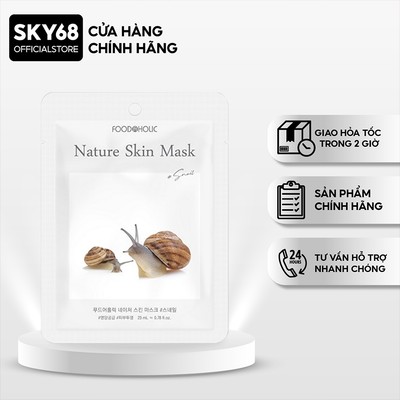 Mặt Nạ Ốc Sên Dưỡng Da Sáng Mịn, Se Khít Lỗ Chân Lông Foodaholic Nature Skin Mask 23g - SNAIL