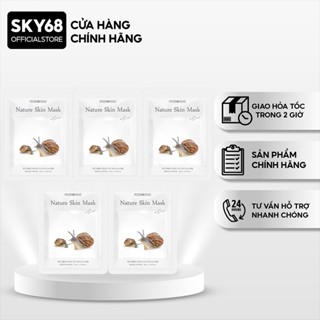 Combo 5 Mặt Nạ Ốc Sên Dưỡng Da Sáng Mịn, Se Khít Lỗ Chân Lông Foodaholic Nature Skin Mask 23gx5 - SNAIL
