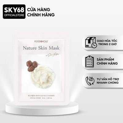 Mặt Nạ Bơ Hạt Mỡ Cấp Ẩm, Da Khoẻ Rạng Ngời Foodaholic Nature Skin Mask 23g - Shea Butter