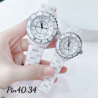 ĐỒNG HỒ NAM NỮ CERAMIC , DÂY ĐÁ CERAMIC , NẠM ĐÁ, SIZE 34MM, 40MM