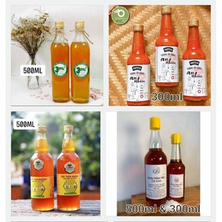 Combo 20 chai thủy tinh tròn 300ml/500ml nắp nhựa - nắp nhôm