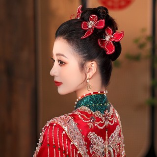 Set cài châm bướm đỏ