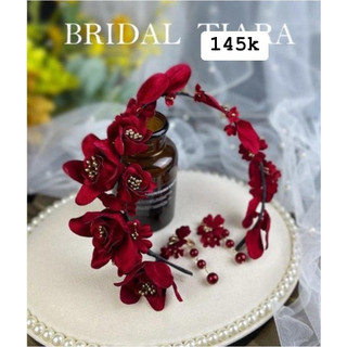 Bờm hoa linh lan nhánh nhỏ kèm bông tai