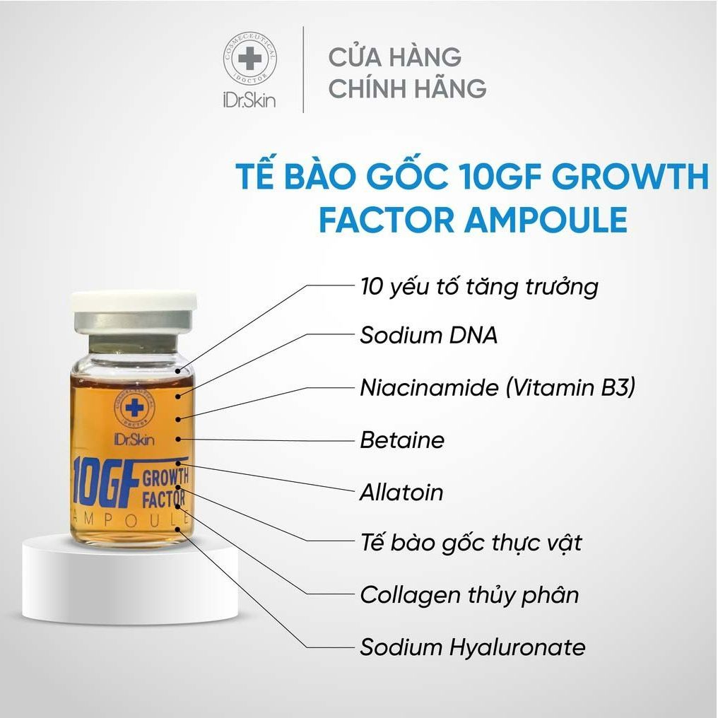 Tế Bào Gốc Tăng Sinh iDr.Skin 10GF Growth Factor Ampoule - Hộp 10 Ống x 8ml