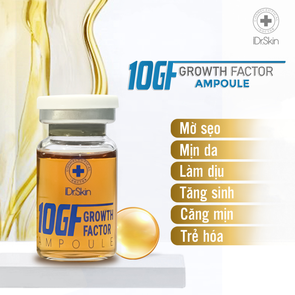 Tế Bào Gốc Tăng Sinh iDr.Skin 10GF Growth Factor Ampoule - Hộp 10 Ống x 8ml
