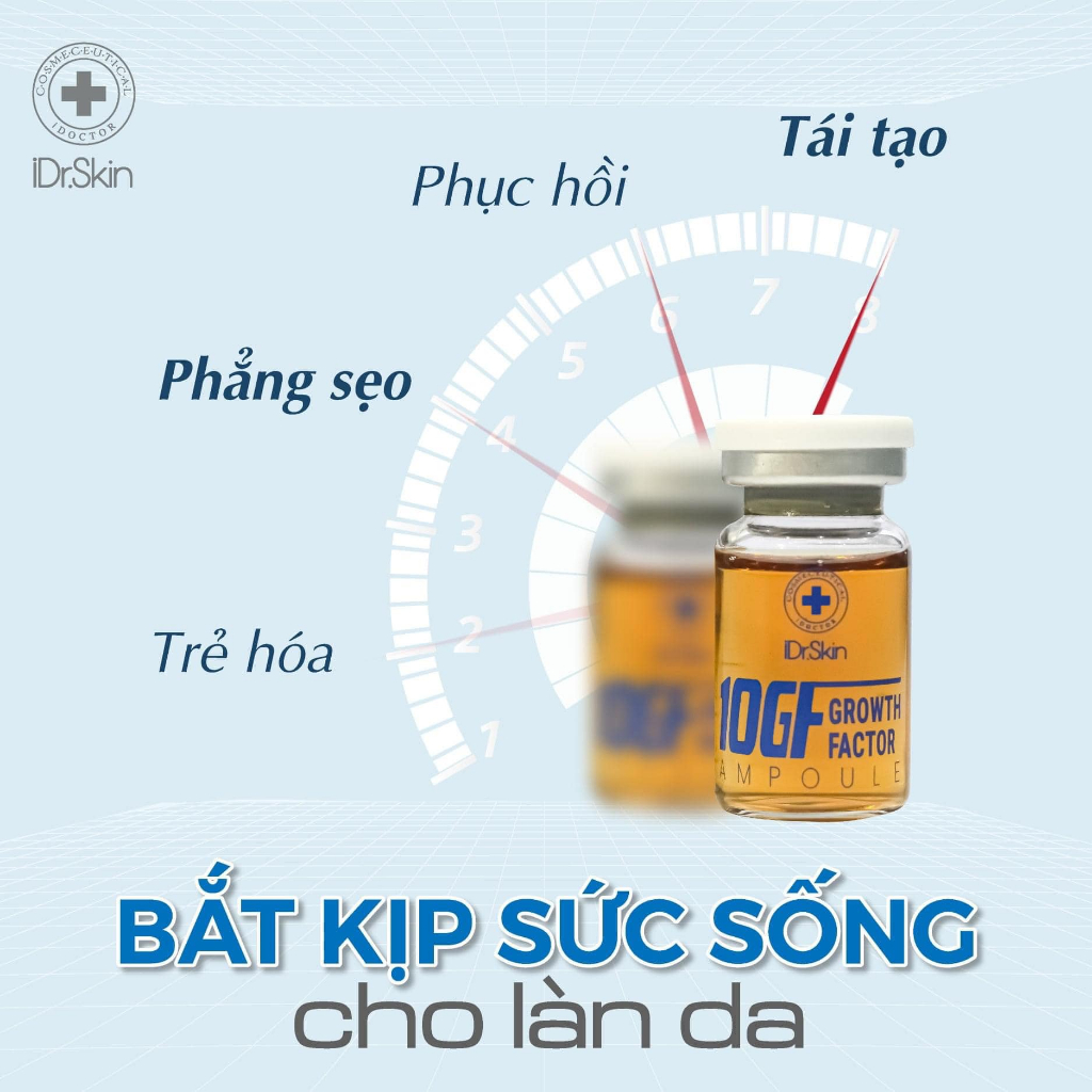 Tế Bào Gốc Tăng Sinh iDr.Skin 10GF Growth Factor Ampoule - Hộp 10 Ống x 8ml
