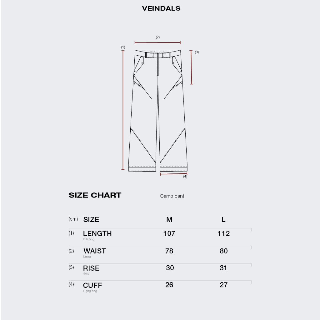 Quần camo khaki ống rộng