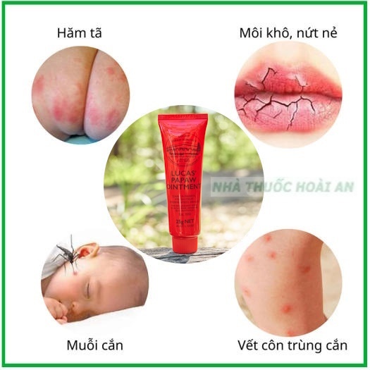 Kem đu đủ lucas papaw ointment dưỡng da, nhanh lành vết thượng tuýp 25g Úc