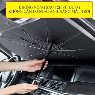 Ô che nắng kính lái xe ô tô YIPAUTO Dù chống nóng che nắng xe hơi gấp gọn chống nóng cách nhiệt bảo vệ nội thất ô tô