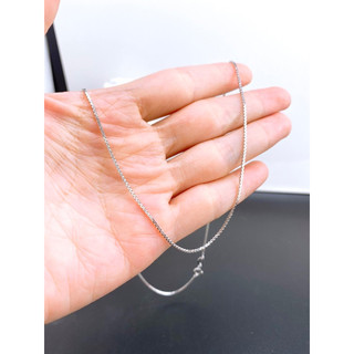 Dây chuyền mì xi bạch kim - Bạc cao cấp 925