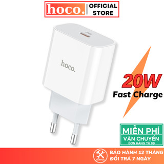 Củ sạc nhanh 20W Hoco Cốc hỗ trợ sạc QC3.0 chống quá tải nhiệt cho iP 8P Xsm 11 13 12 14promax