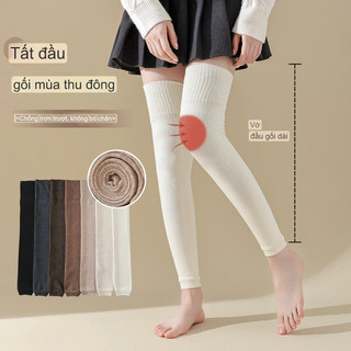  TL61 tất vớ nữ đầu gối RETRO gót chân Tất ống giữ ấm mùa thu đông BULL.SHOP 