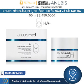 Kem dưỡng ẩm anubismed ha+ hyaluronic cream - cấp ẩm, phục hồi chuyên sâu tái tạo da 50ml