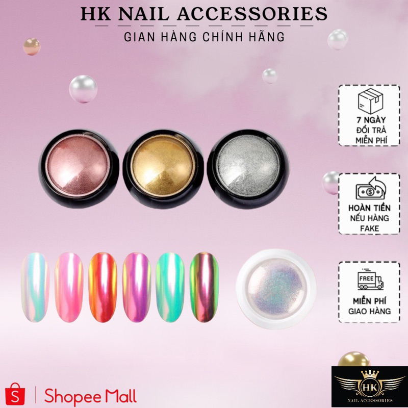 Bột tráng gương, tráng gương ánh trai làm nail HK NAIL ACCESSORIES