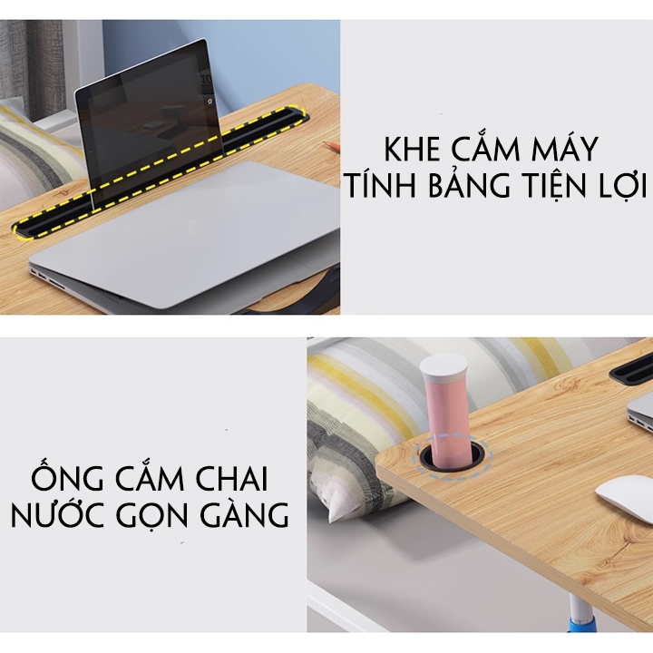 Bàn Học Sinh Viên Thông Minh Gắn Giường Gấp Gọn, Bàn Làm Việc, Kệ Sách Gắn Giường, Nhựa Kim Loại Bền Đẹp M201