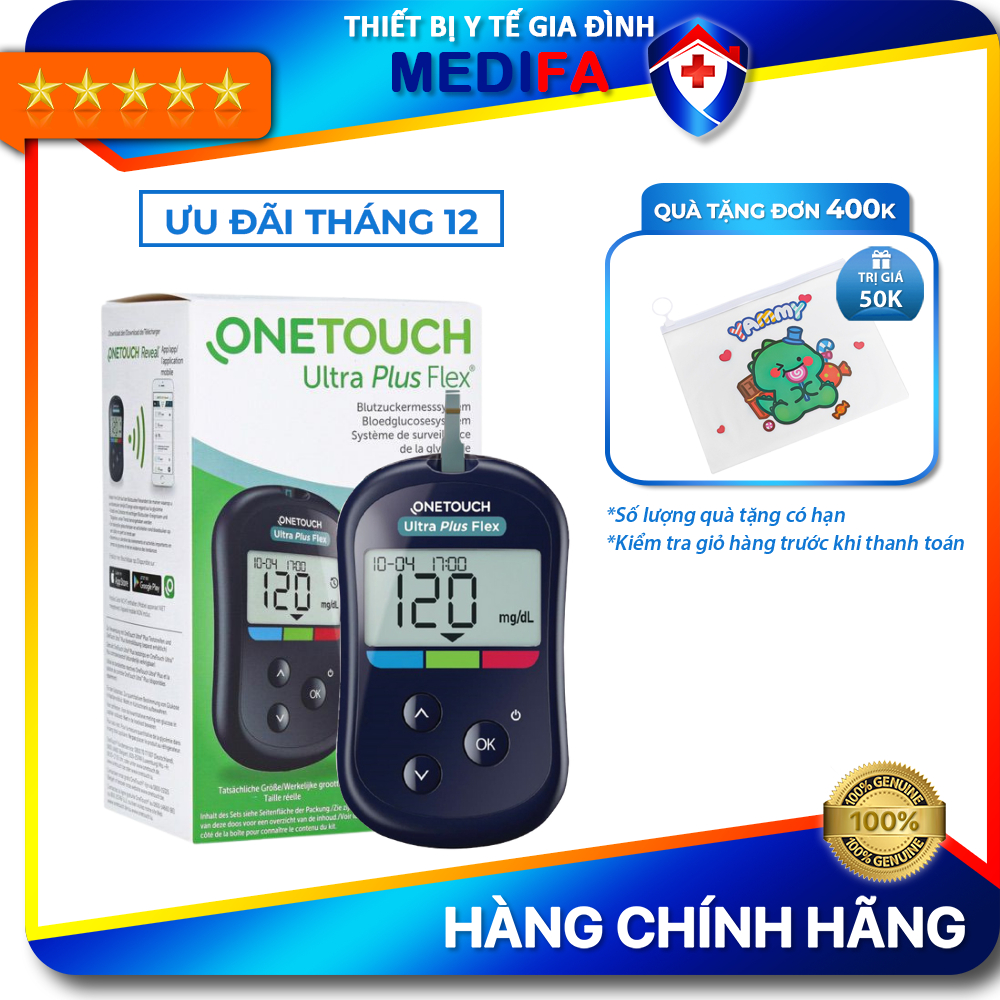 [TRỌN BỘ] Máy đo đường huyết OneTouch Ultra Plus Flex dễ dàng sử dụng phù hợp với mọi độ tuổi