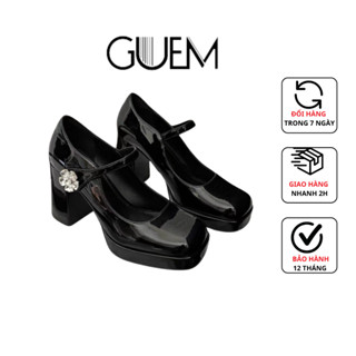 Giày Cao Gót 11cm Đế Đúp Mũi Vuông Khoá Đá Thiết Kế Cao Cấp Sang Trọng A36