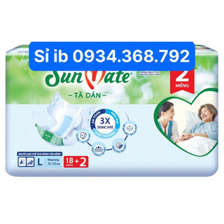Tã dán người lớn sunmate mới size m18/l18/xl18 + 2 miếng