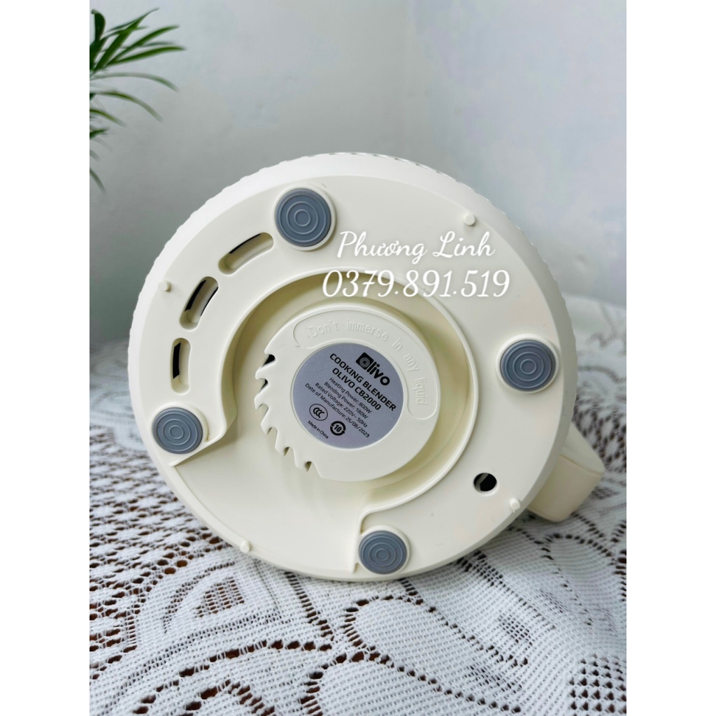 Máy Làm Sữa Hạt Mini OLIVO CB2000 Xay Nấu Đa Năng - Dung Tích 1000ML - Hàng chính hãng - Bảo hành 24 tháng