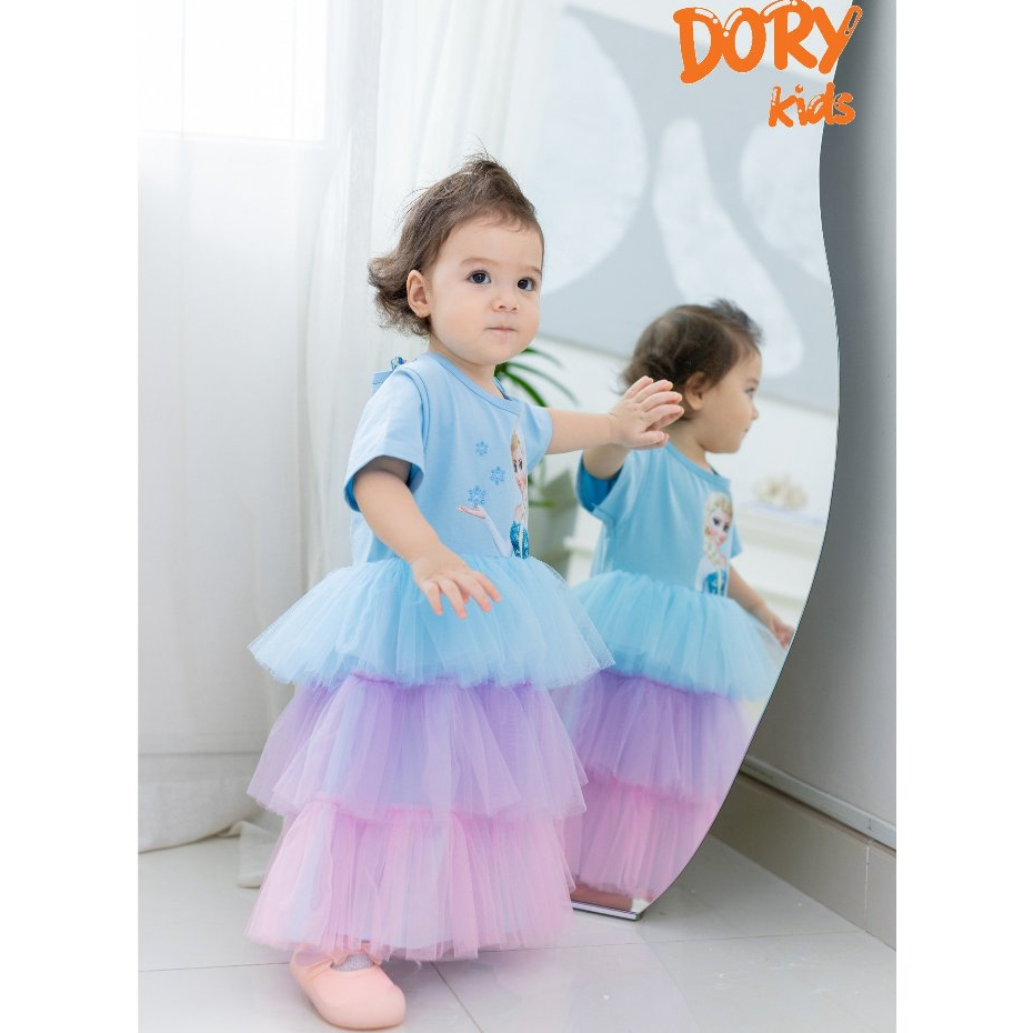 Váy công chúa Elsa cho bé gái DORYKIDS Frozen Elsa 3 tầng tùng xoè váy thiết kế cao cấp cho trẻ em có size đại