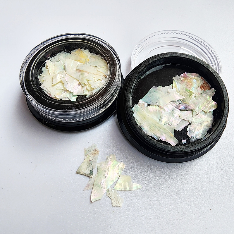 Xà cừ nail trắng ngọc trai lẻ hũ trang trí móng