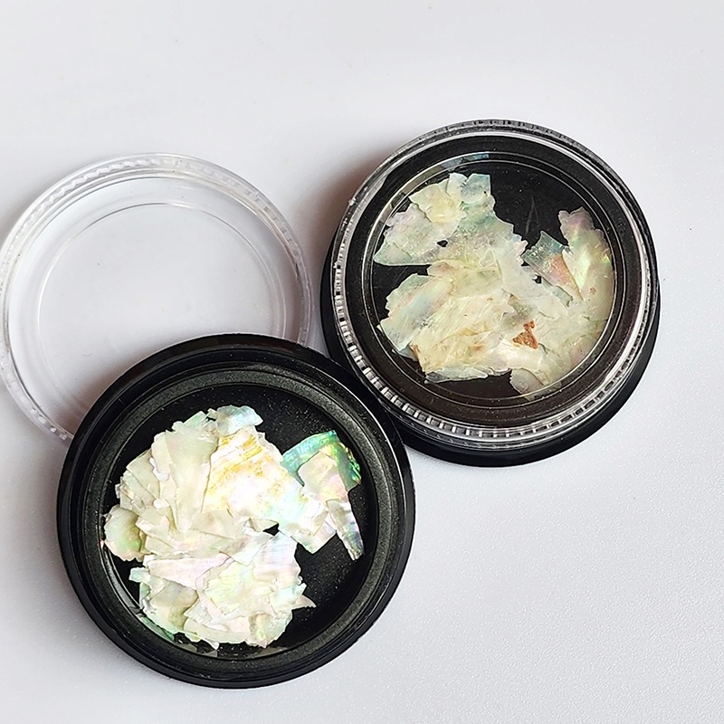 Xà cừ nail trắng ngọc trai lẻ hũ trang trí móng