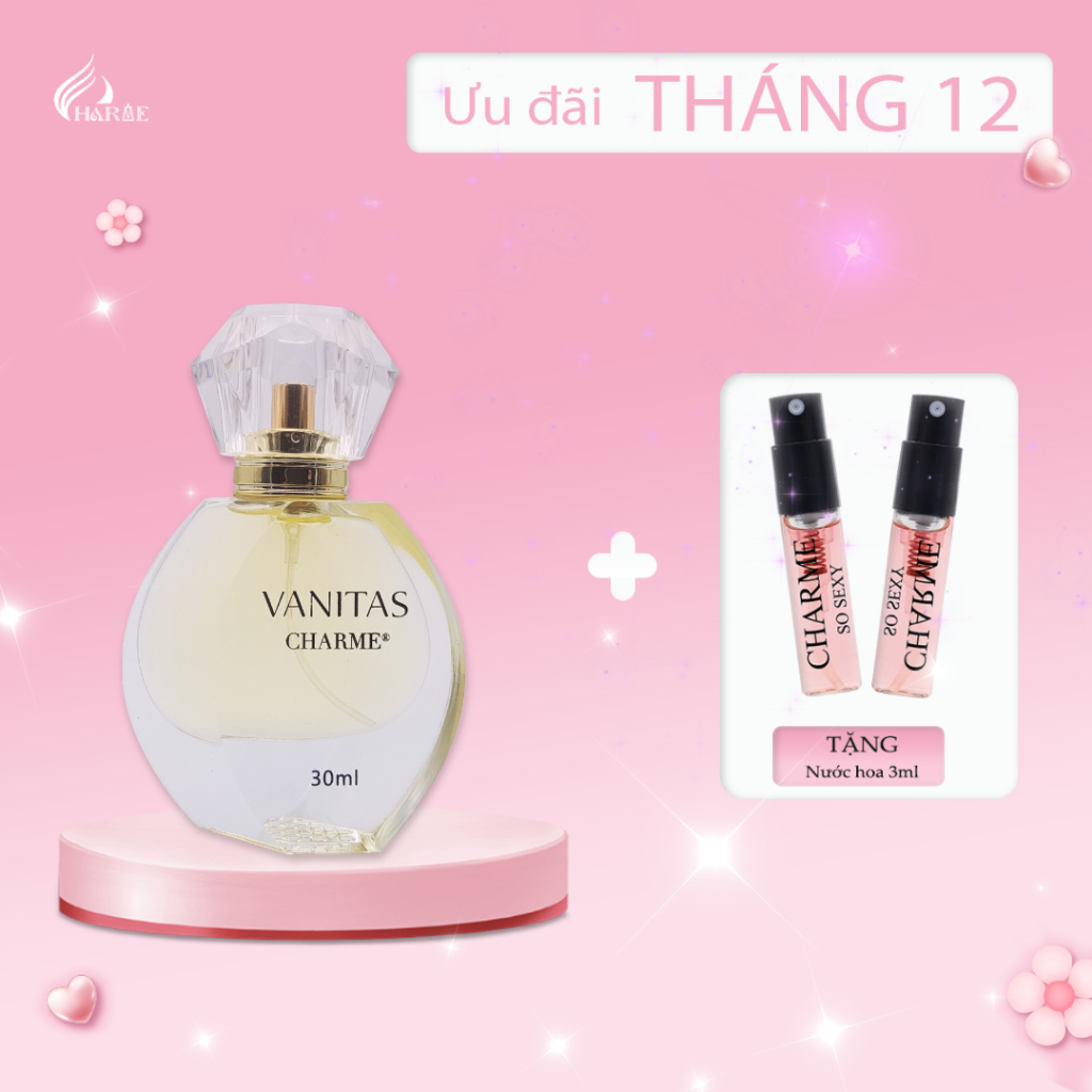 Nước hoa nữ lưu hương lâu Charme Vanitas phong cách, trẻ trung, năng động chai 30ml