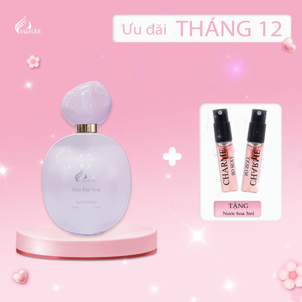 Nước hoa nữ thơm lâu, Charme Just For You, lãng mạn, đáng yêu cho những nàng vui tính chai 50ml