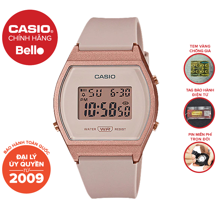 Đồng hồ Nữ dây nhựa Casio LW-204-4ADF chính hãng bảo hành 1 năm Pin trọn đời