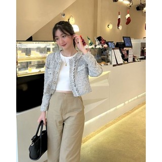 CASON - Khoác tweed cropped