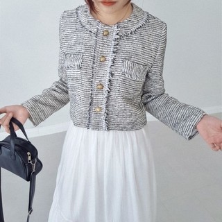 CASON - Khoác tweed cropped