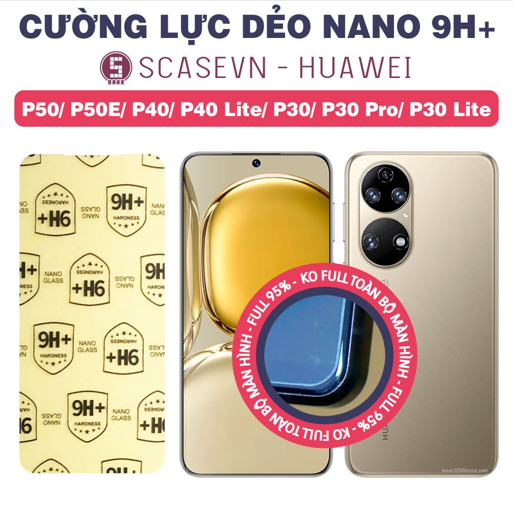 Cường Lực Dẻo Nano Trong Suốt Huawei P50/ P50E/ P40/ P40 Lite/ P30/ P30 Pro/ P30 Lite