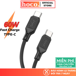 Dây sạc nhanh TypeC Hoco cáp silicone sạc nhanh 60W siêu bền dùng cho samsung xiaomi laptop