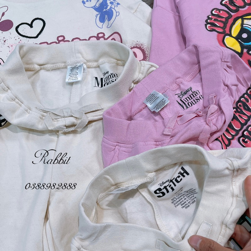 Bộ nỉ lót bông mỏng Disney - HÀNG SALE KHÔNG ĐỔI TRẢ