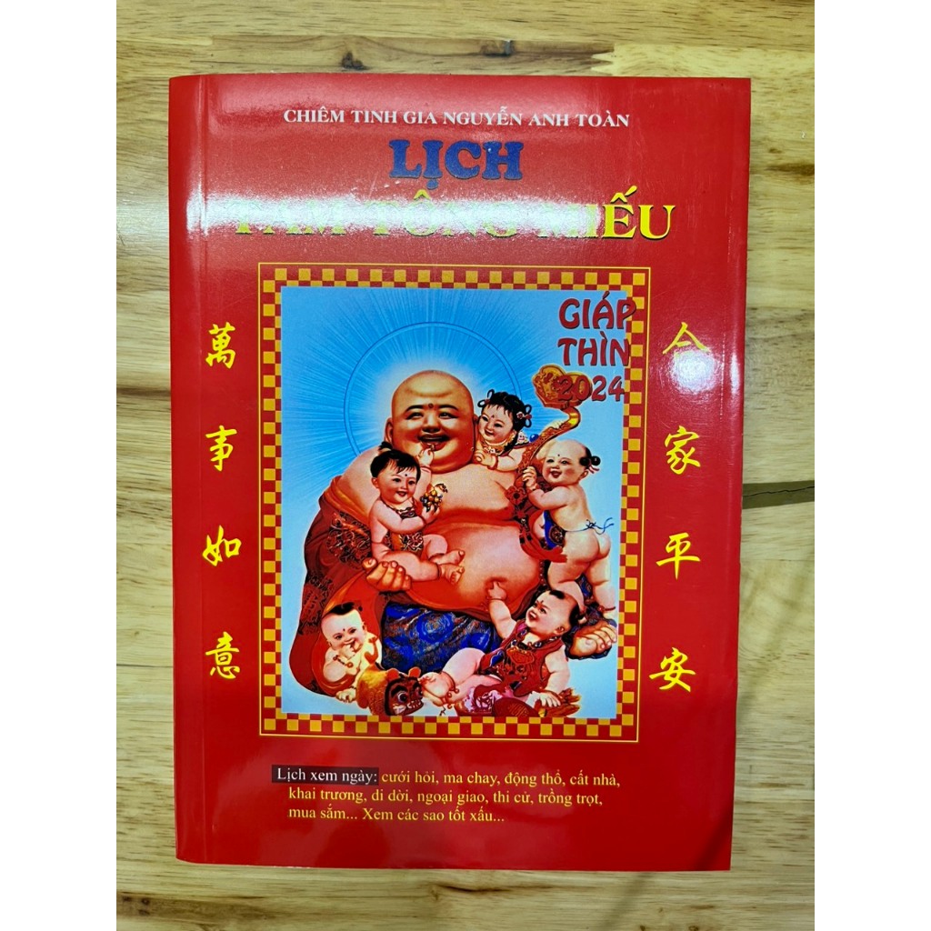 Sách - Lịch Tam Tông Miếu 2024 Giáp Thìn – Chiêm Tinh Gia Nguyễn Anh Toàn