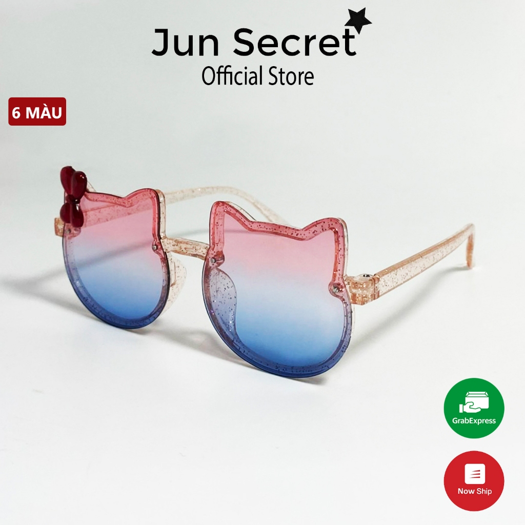Kính mát Jun Secret kiểu dáng hoạt hình đáng yêu, chống bụi, chống tia UV dành cho bé từ 2 đến 4 tuổi JSNOMEO
