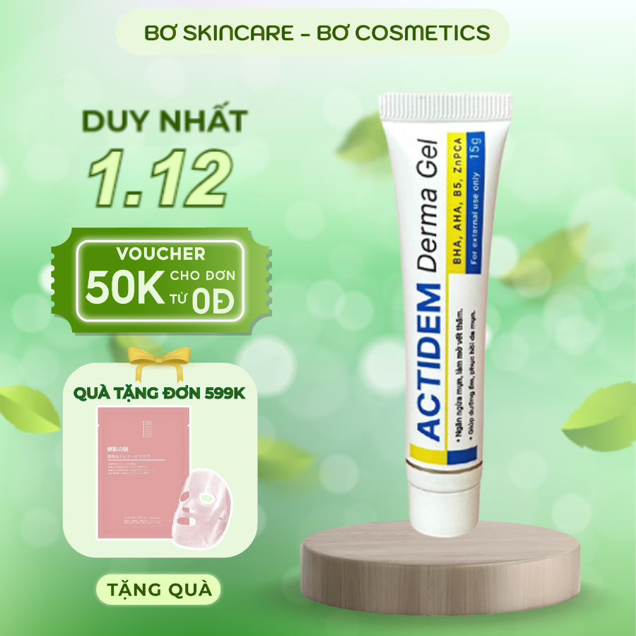 Kem giảm mụn mờ thâm Actidem Derma Gel (18g)
