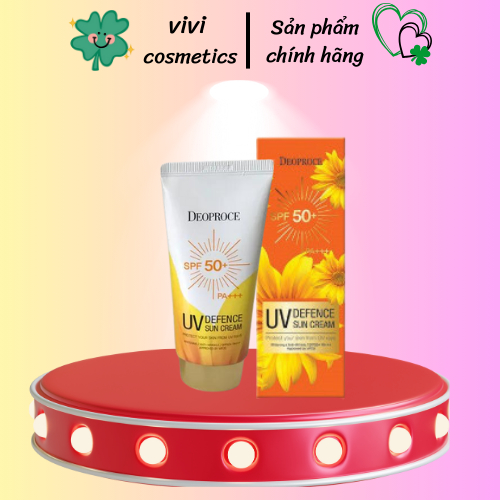Kem chống nắng 50+ tăng cường dưỡng ẩm deoproce ngăn ngừa sự tác động của tia tử ngoại 1217A