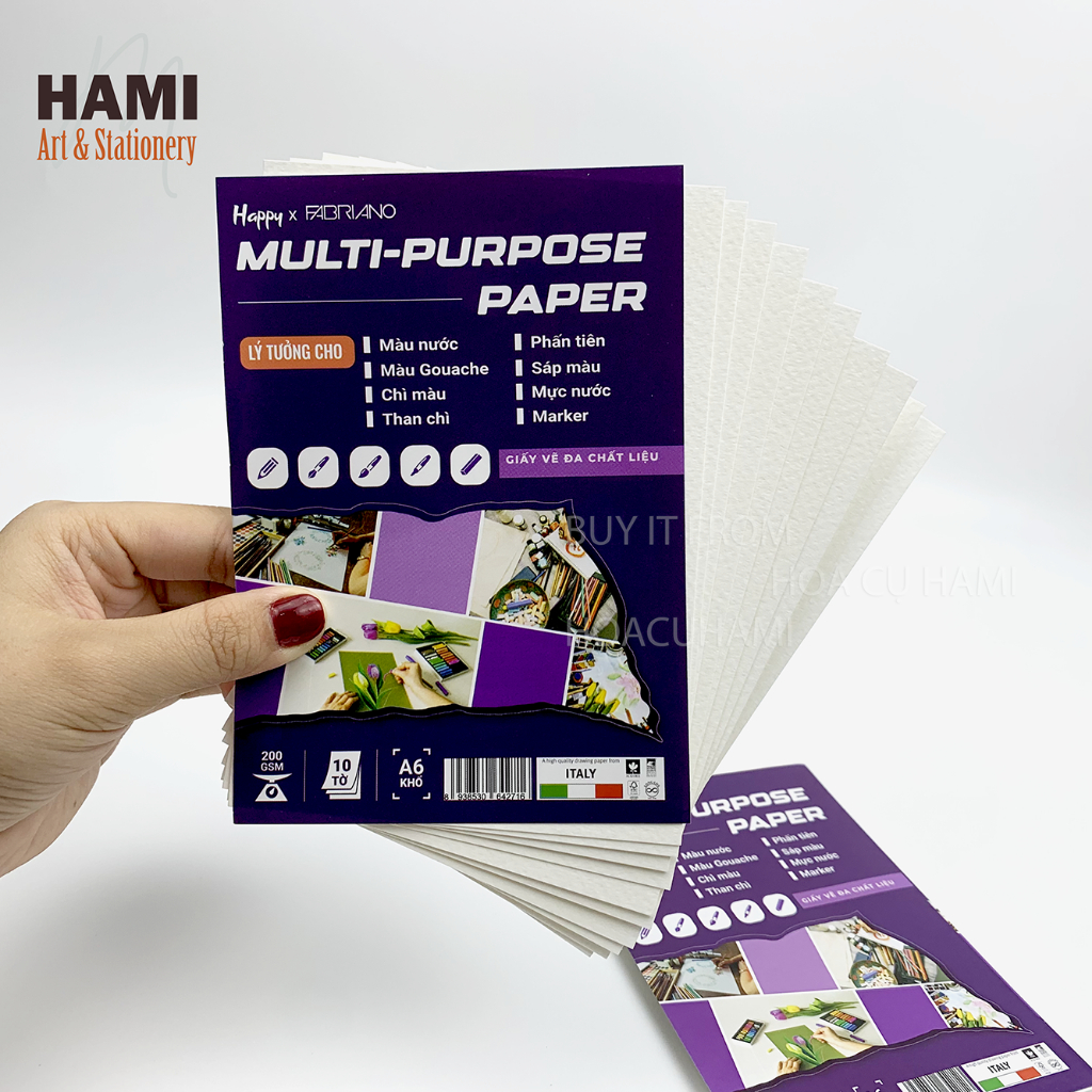 Giấy Vẽ Màu Đa Dụng HAPPY Multi-purpose Định lượng 200gsm
