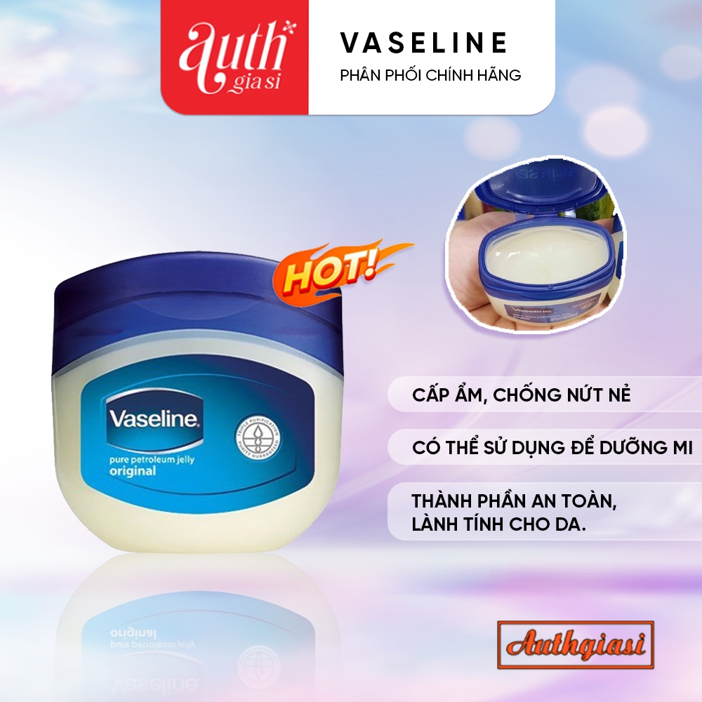 Sáp dưỡng ẩm Vaseline 100% Pure Petroleum Jelly Original Mỹ 50ml