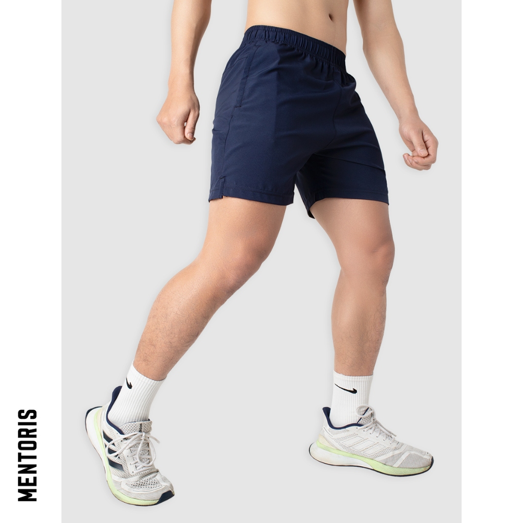 Quần đùi thể thao cao cấp Mentoris, co giãn, vận động thoải mái, công nghệ coolmax mát mẻ thoáng mát MSR11