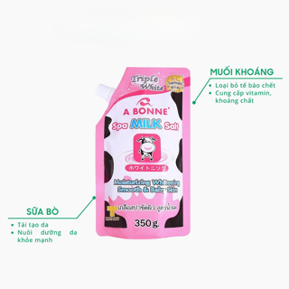 Muối tắm sữa bò tẩy tế bào chết A Bonne Spa Milk Salt Trắng Da 350g An Toàn