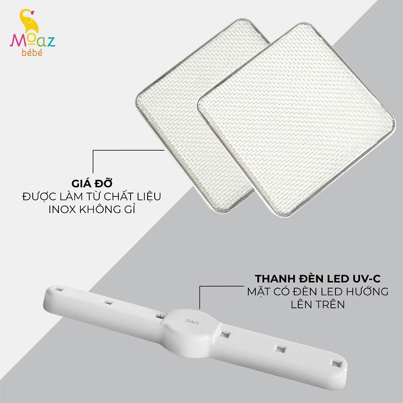 MÁY TIỆT TRÙNG SẤY KHÔ TIA UVC I-ON MOAZ BÉBÉ MB 072 / MB 025 - BẢO HÀNH CHÍNH HÃNG